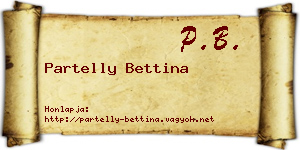 Partelly Bettina névjegykártya